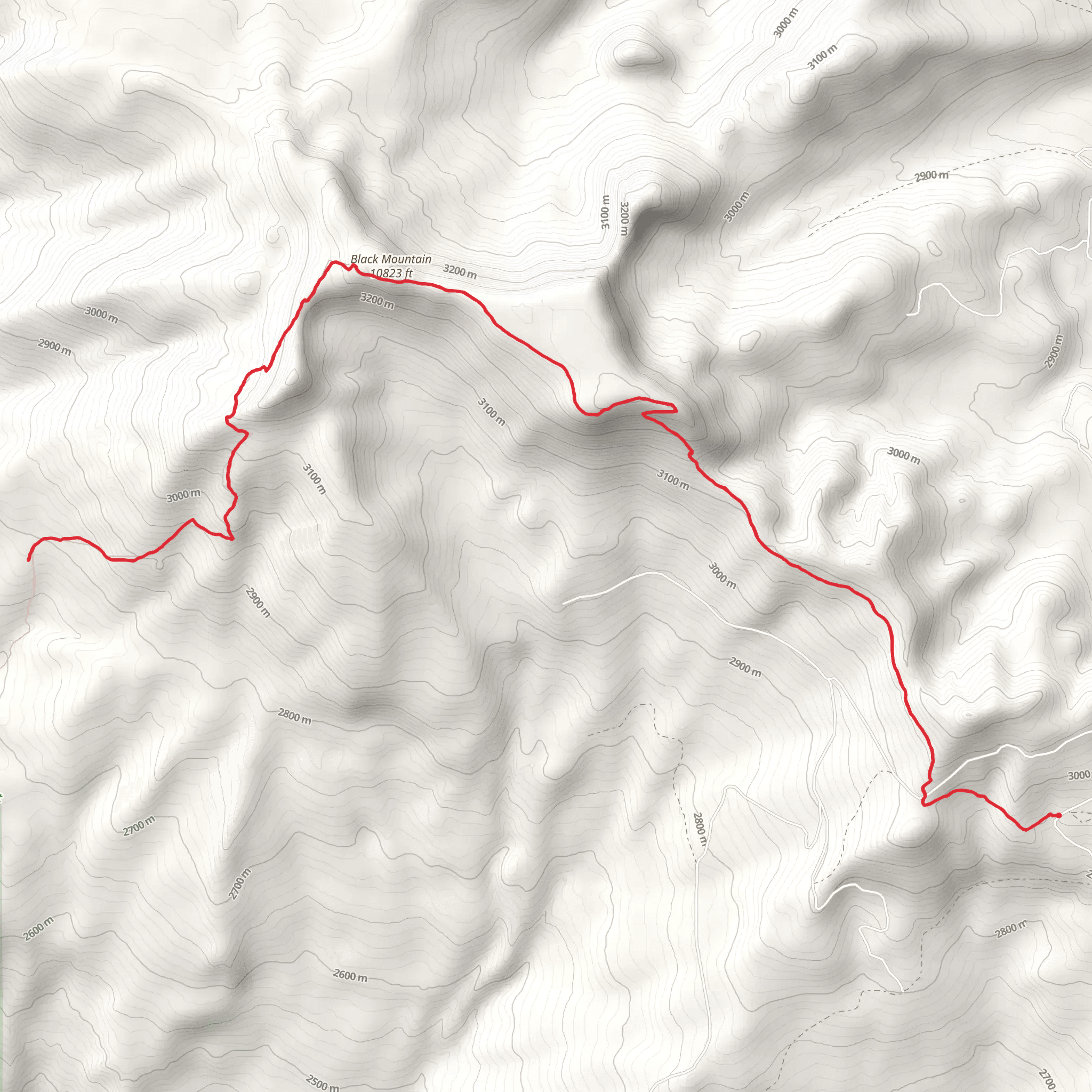 Black Mountain Trail mobile static map