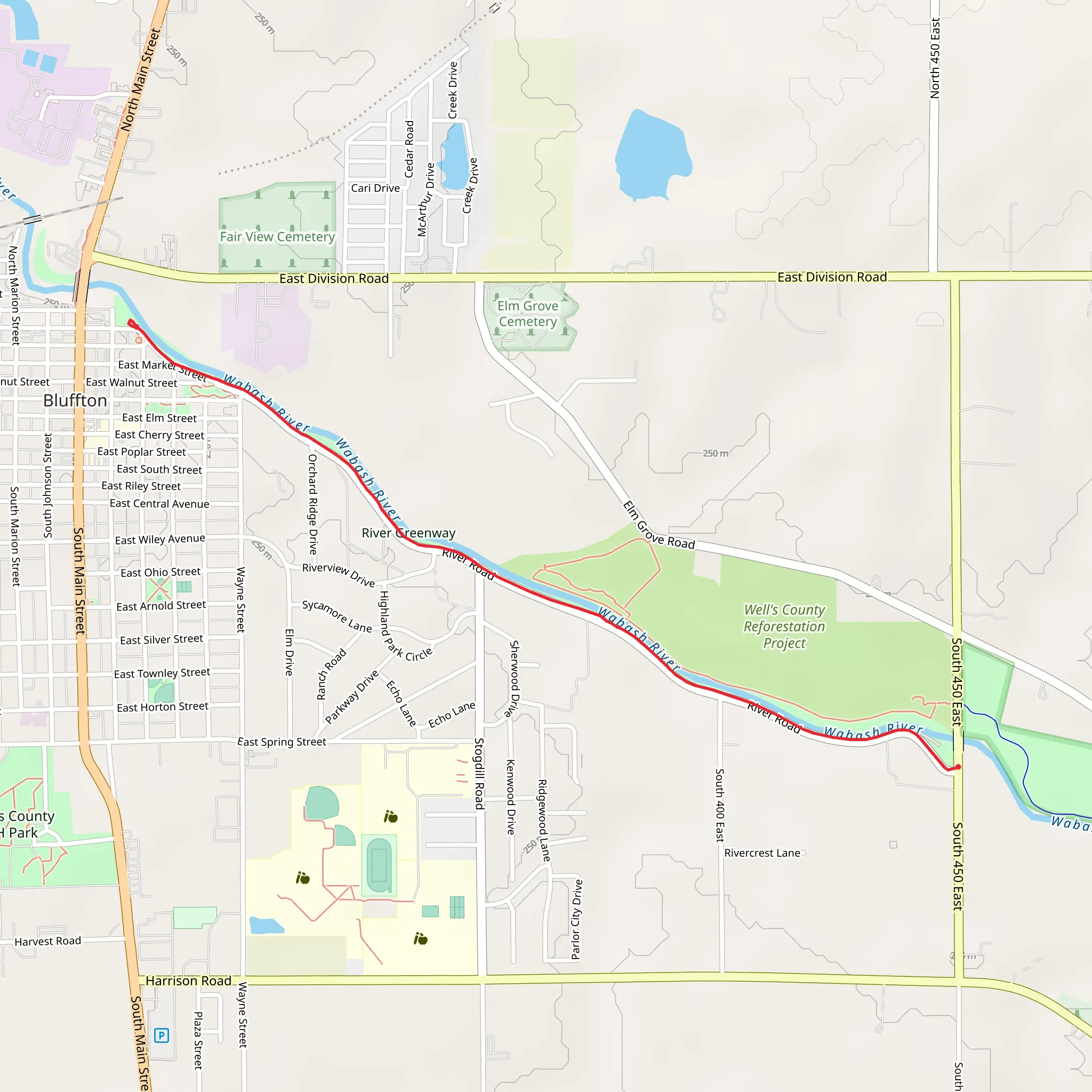 Angel's Walk mobile static map
