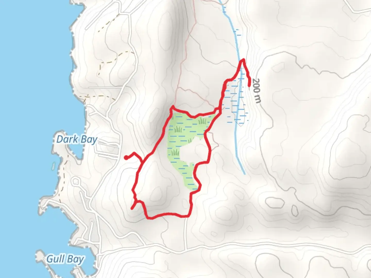 An image depicting the trail Gull Bay Preserve Loop and its surrounding area.
