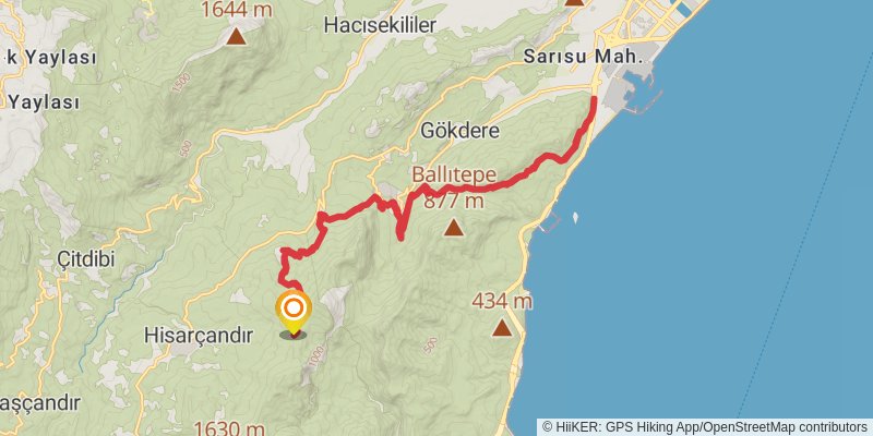 Lycian Way spur 4 Map
