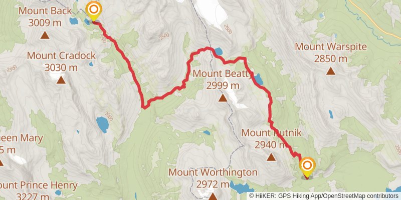 Great Divide Trail stage 23 Map