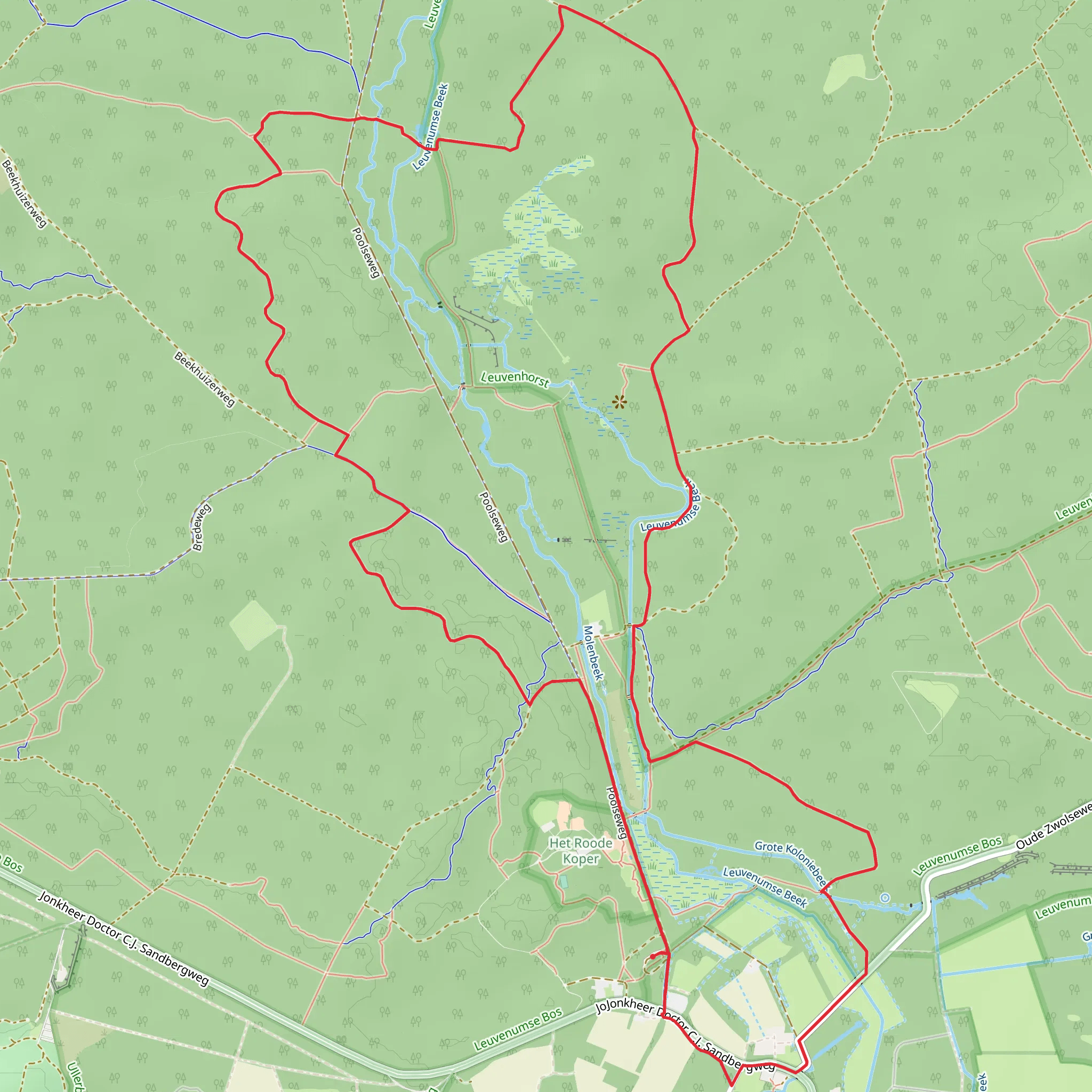 Leuvenhorst and De Zandmolen Loop mobile static map