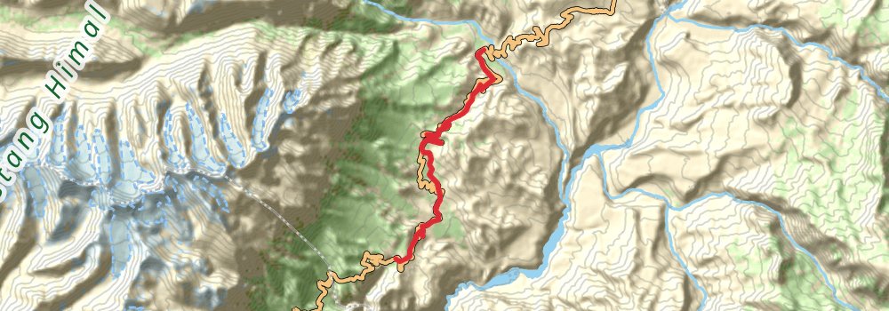 Upper Mustang Trek stage 4 Map