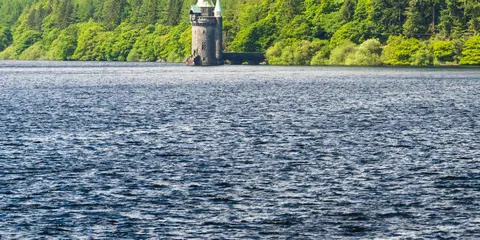 An image depicting the trail Pont Llogel to Llangynog in Powys and its surrounding area.