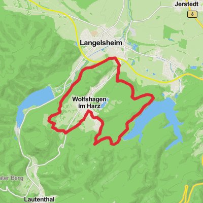 Langelsheim Loop via Wolfshagen mobile static map