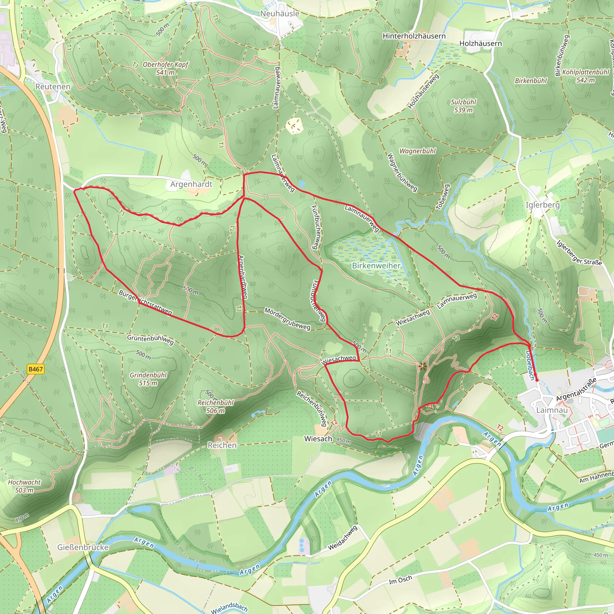 Laimnau Loop mobile static map