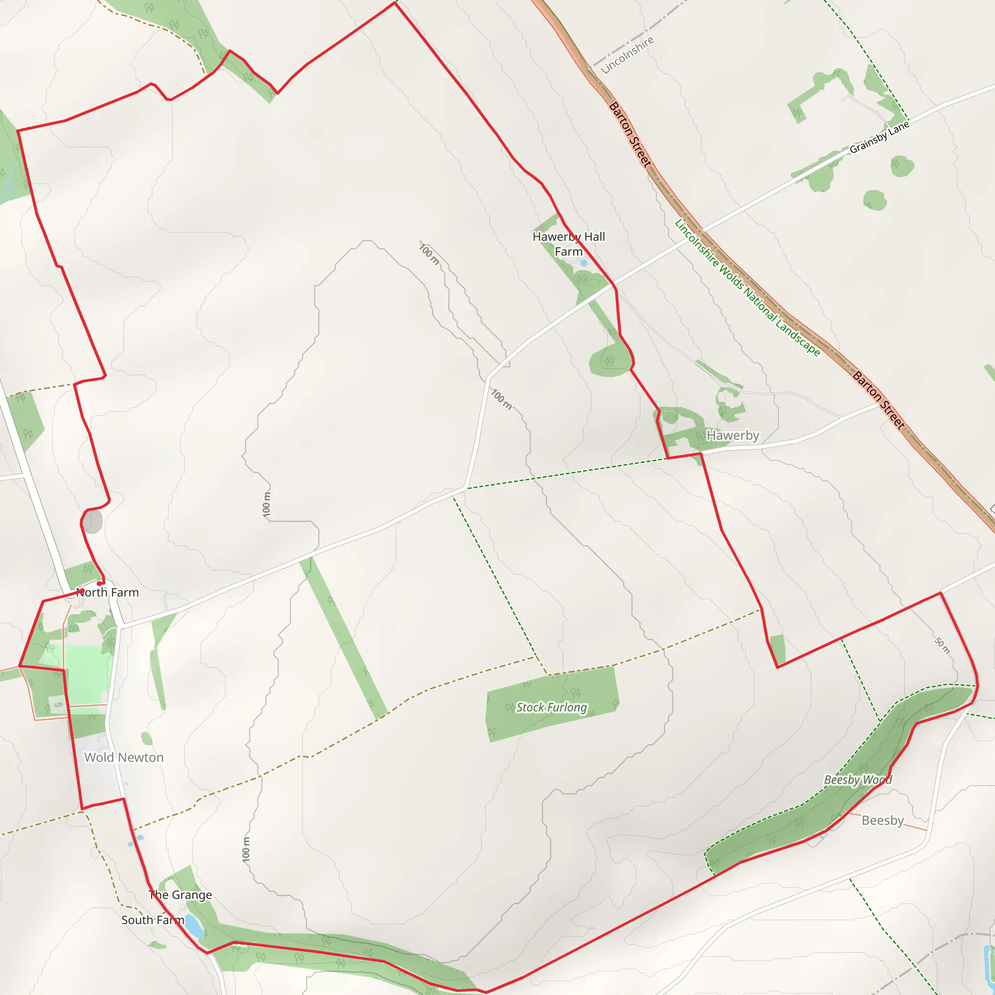 Hawerby Cum Beesby Park mobile static map
