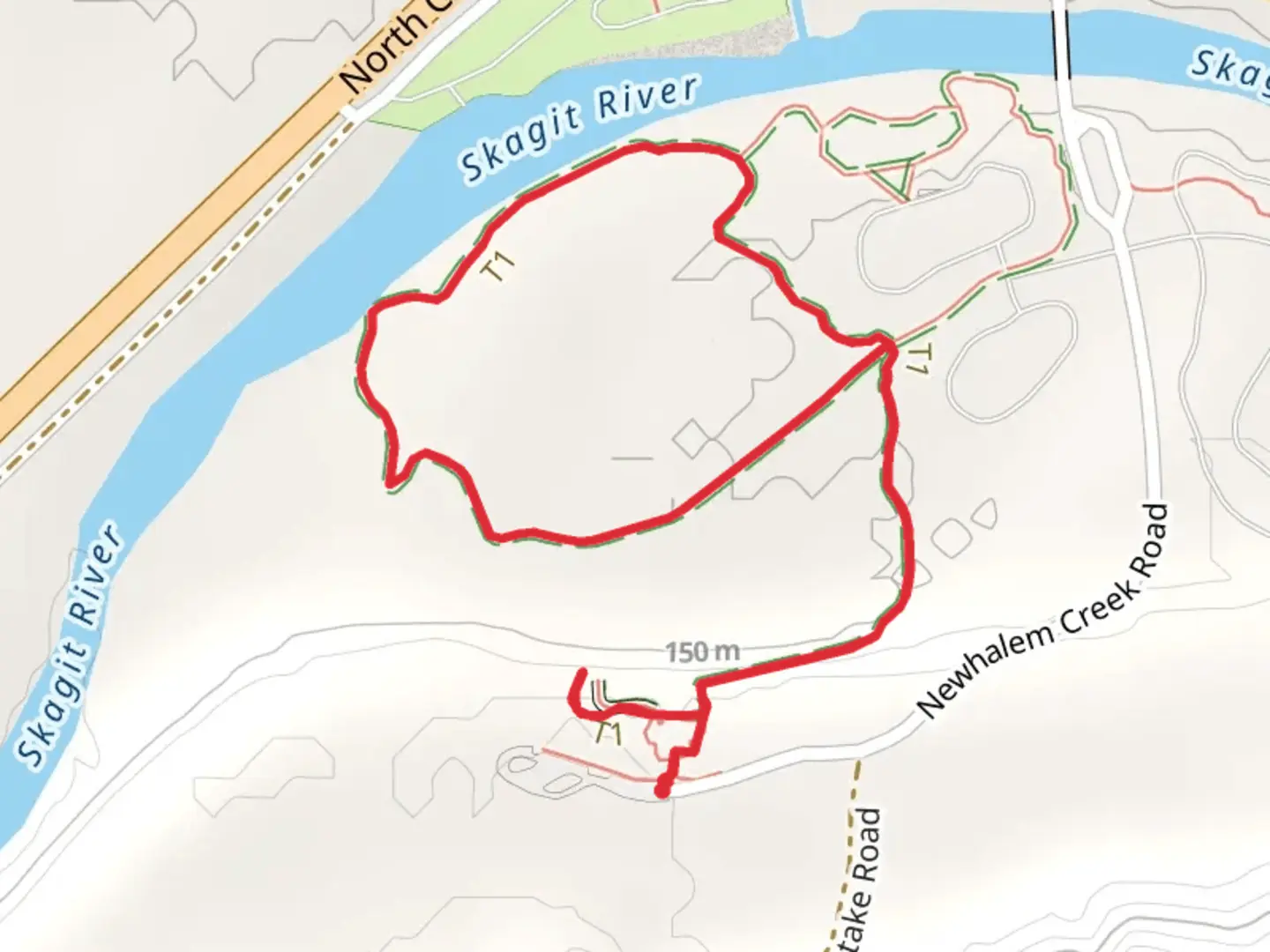 An image depicting the trail Sterling Miller Overlook and Skagit River Loop and its surrounding area.