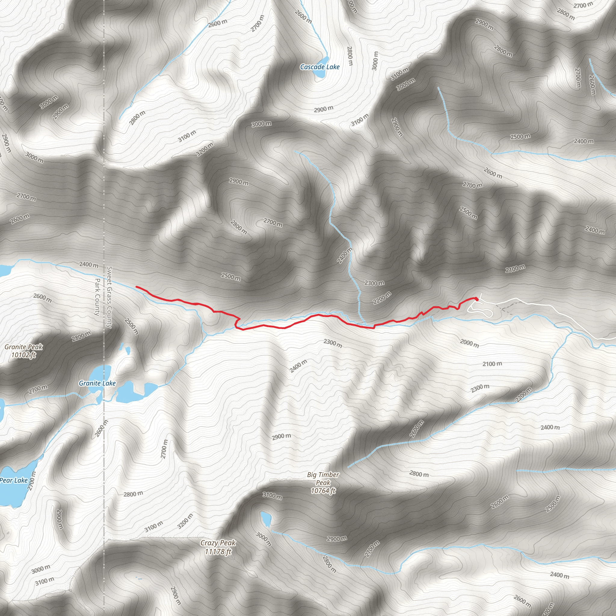 Big Timber Creek Trail mobile static map