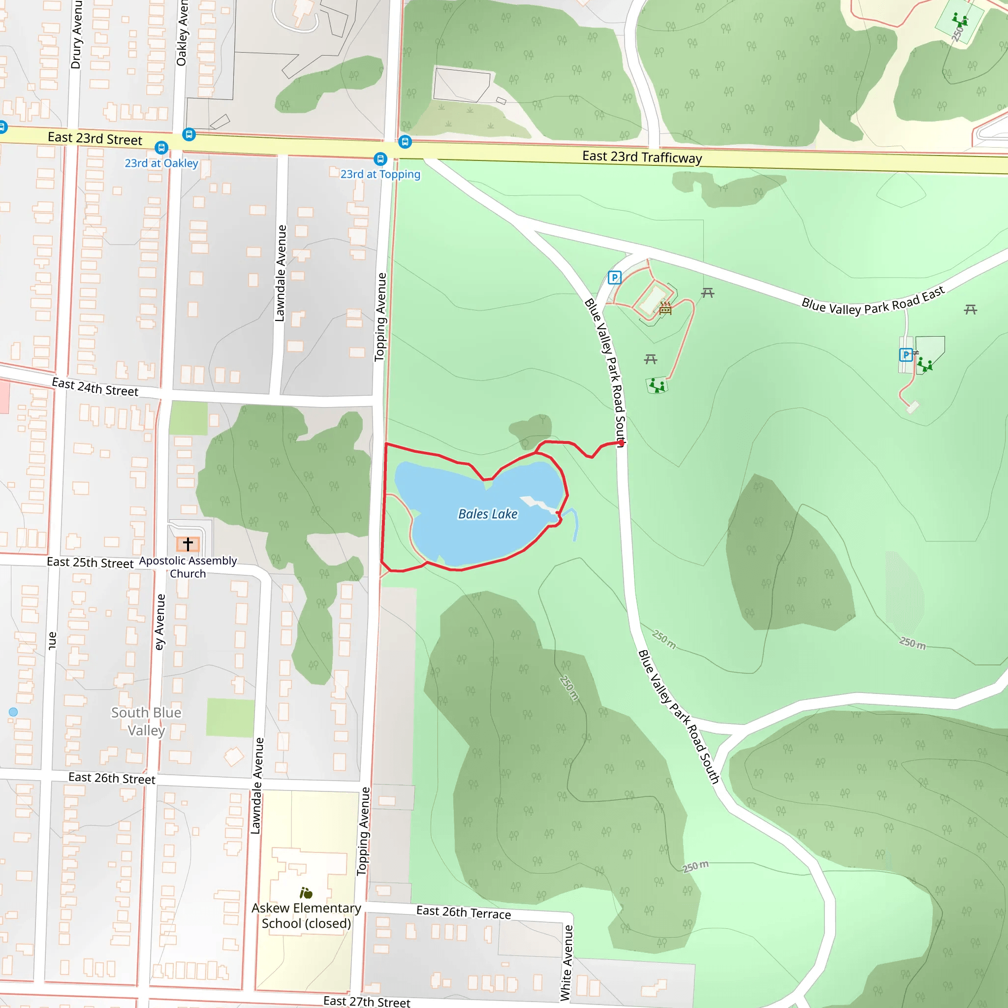 Bales Lake Loop mobile static map