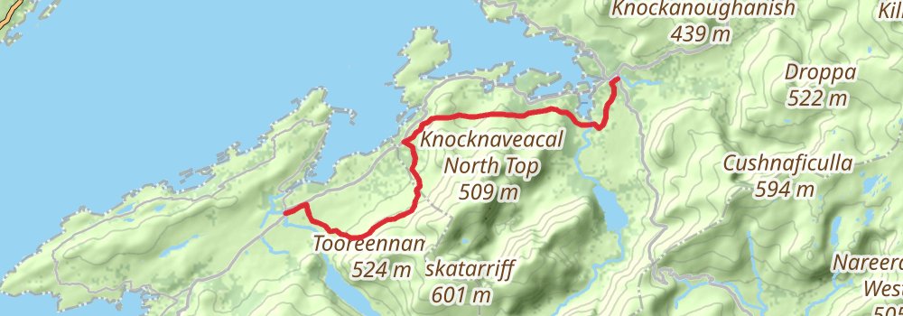 Beara Way 11-Day Moderate Tour (Hillwalk Tours) stage 8 Map