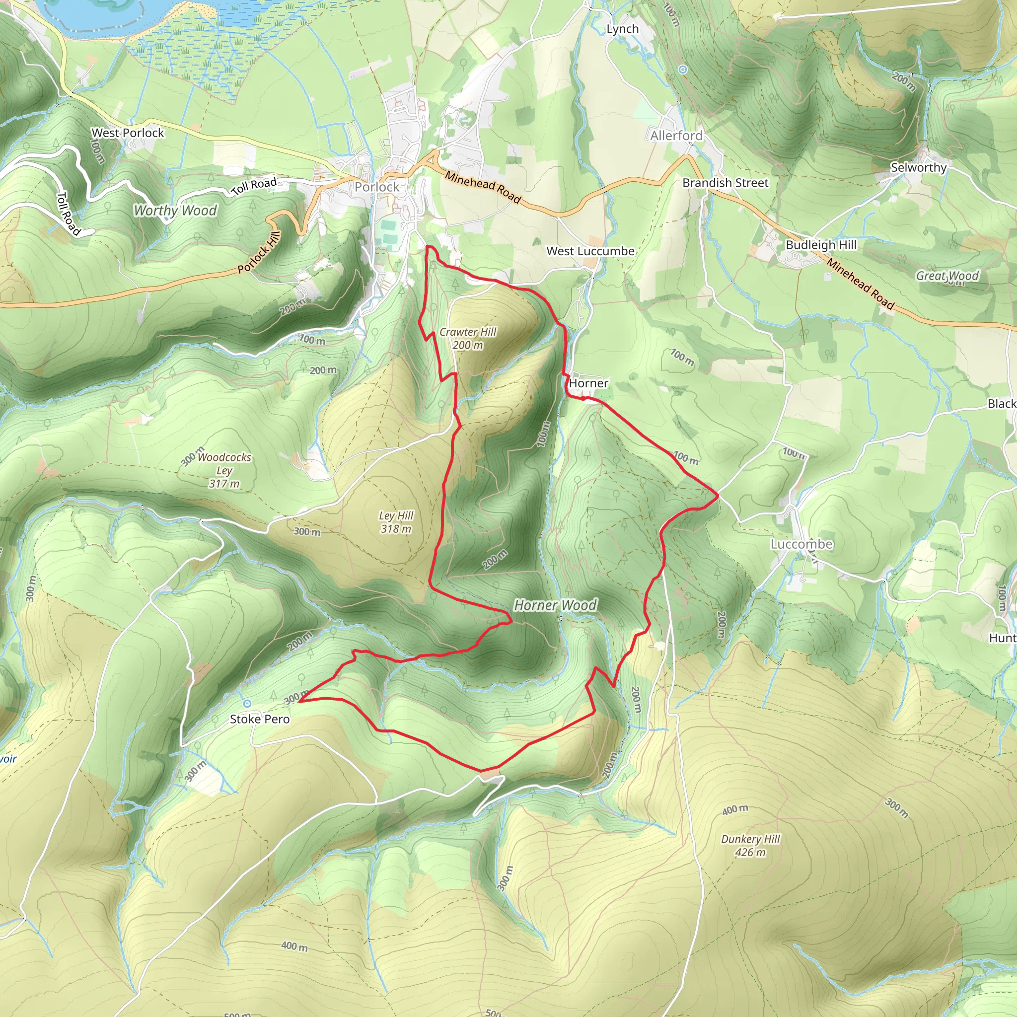 Horner Wood Loop mobile static map