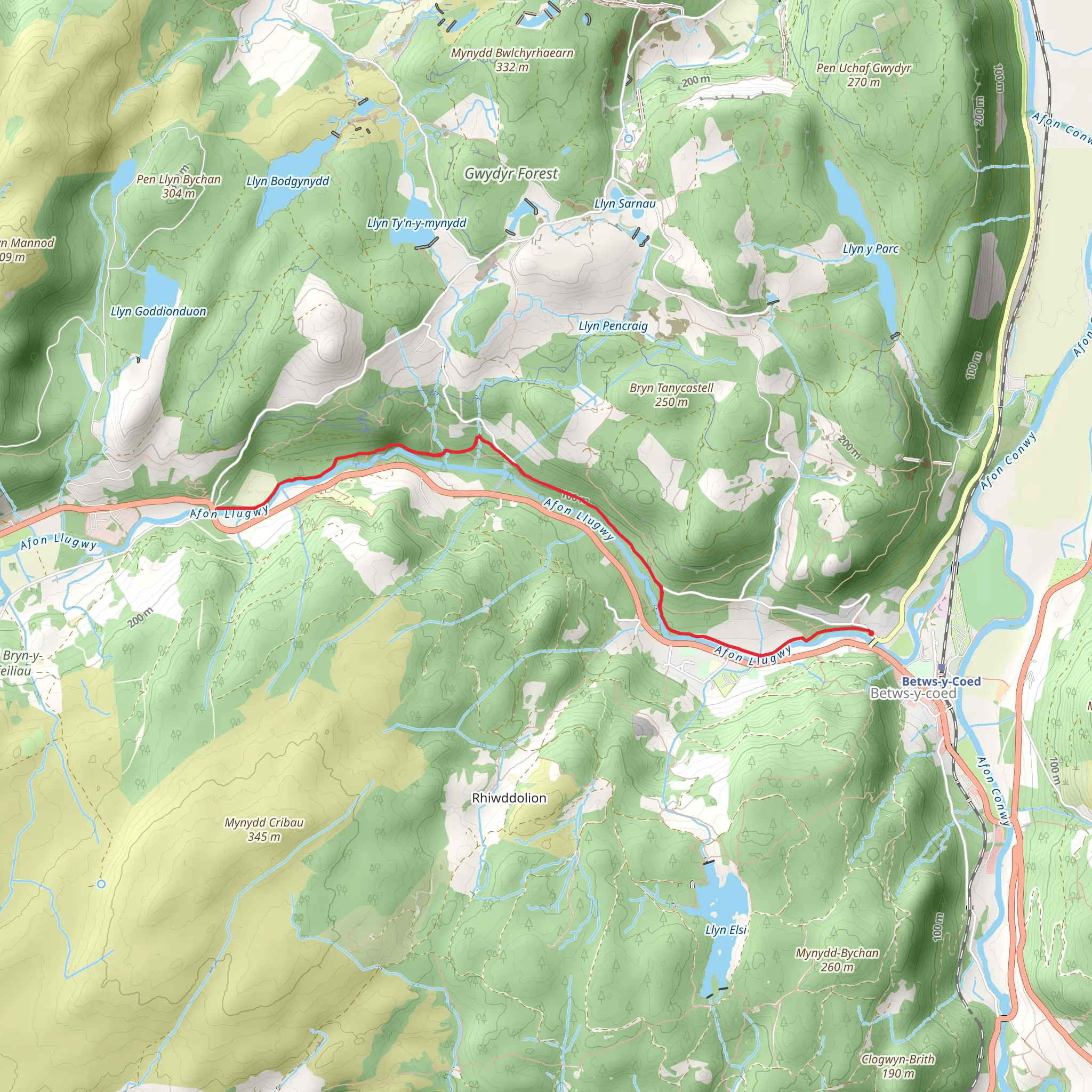 Swallow Falls Walk mobile static map