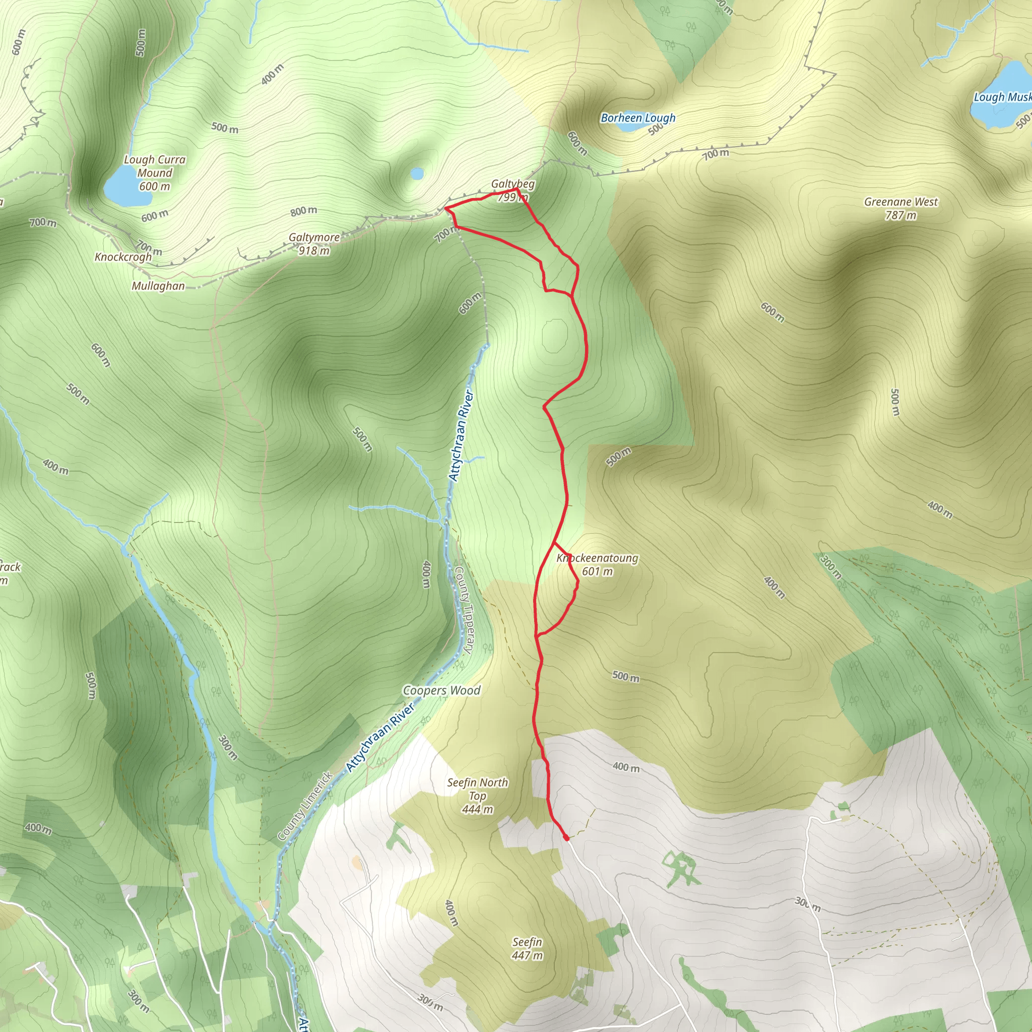 Galtybeg Loop mobile static map