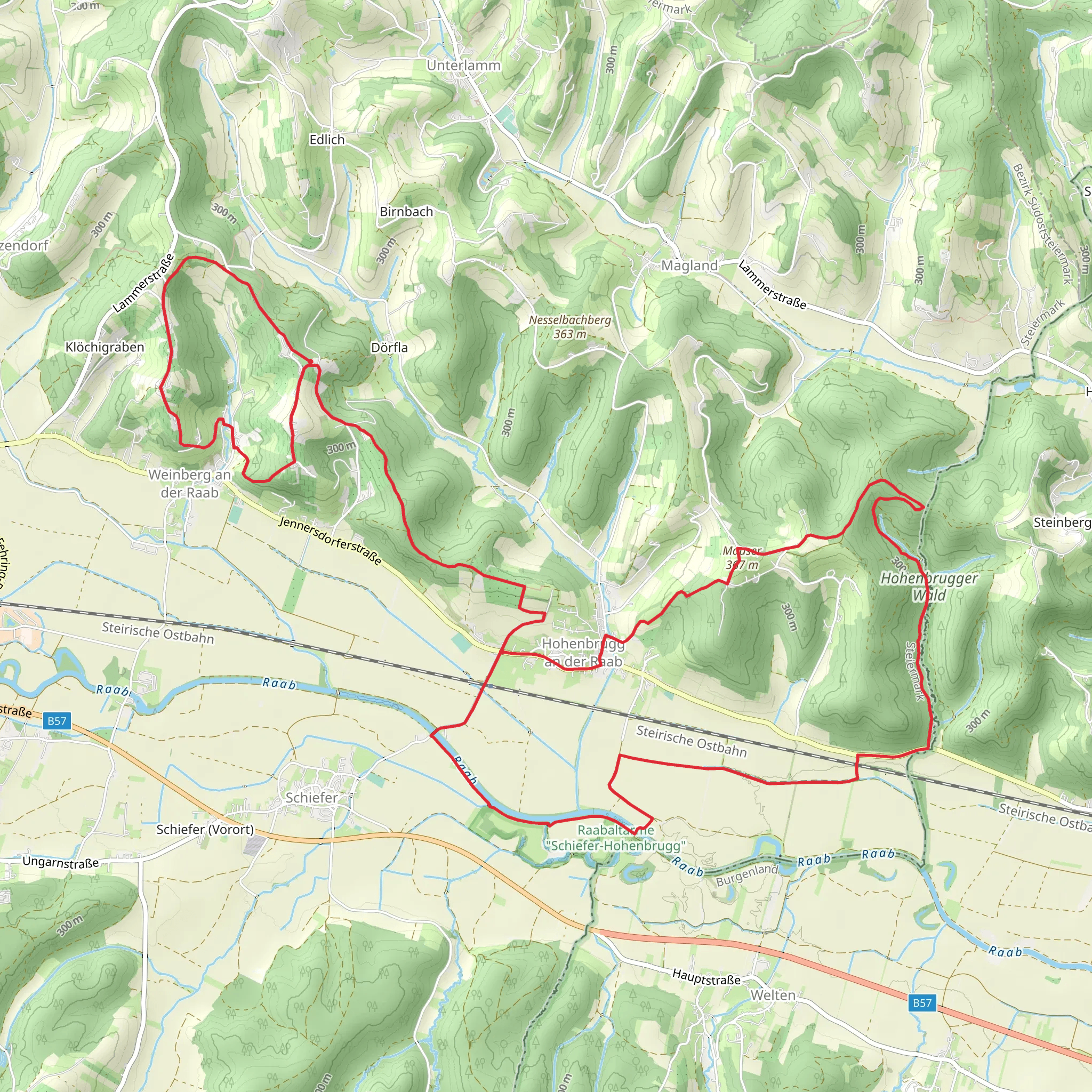 Maria Theresian Border Trail mobile static map