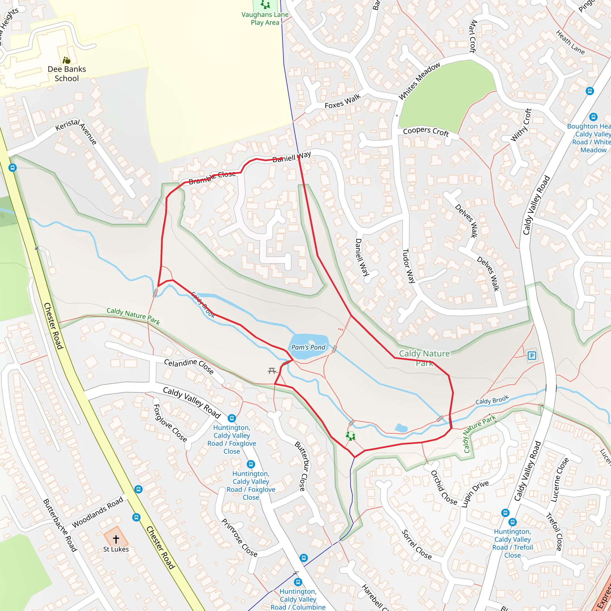 Caldy Nature Park Loop mobile static map