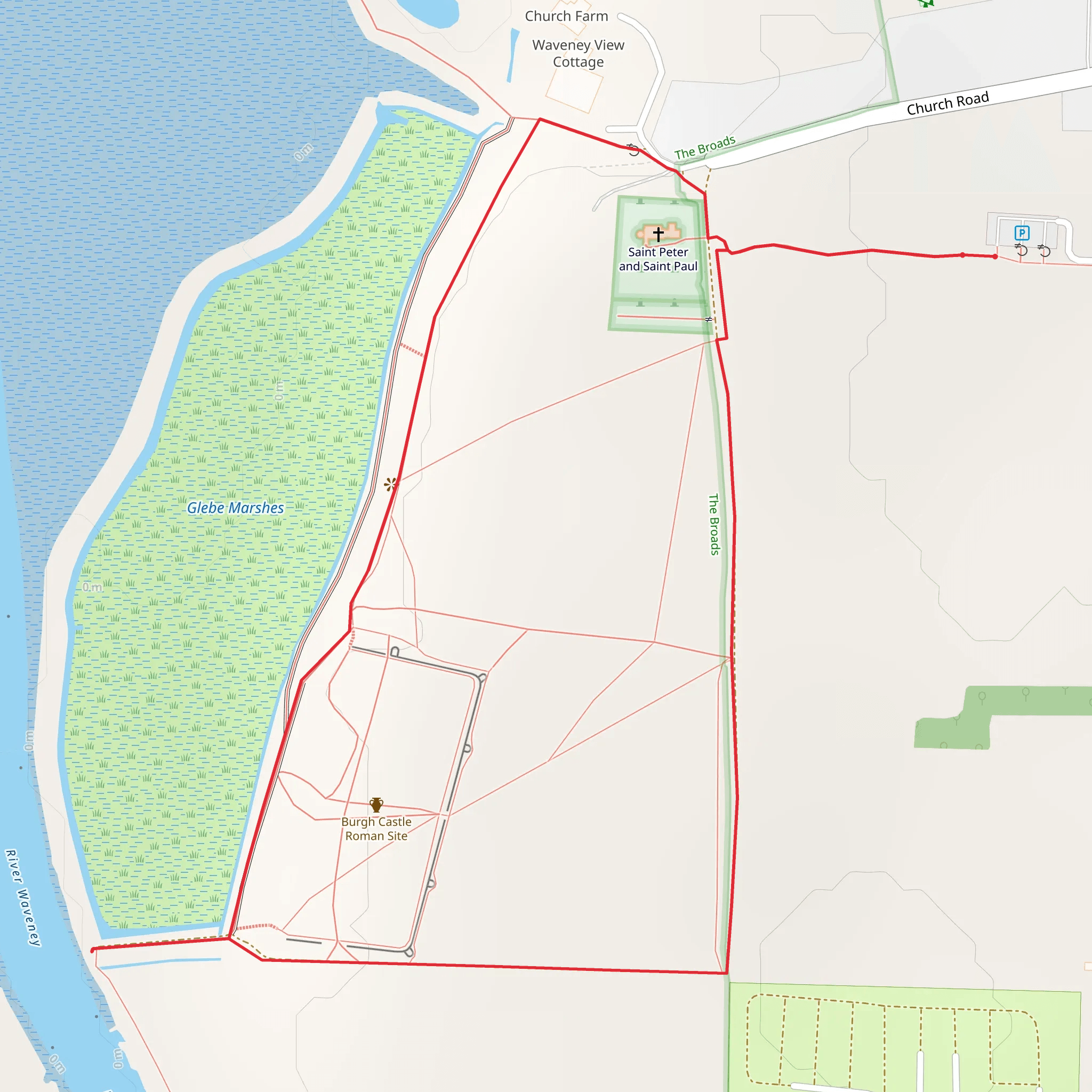 Burgh Castle Walk mobile static map