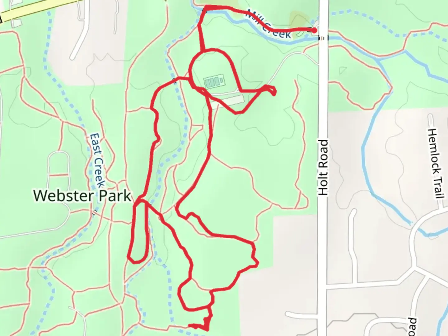An image depicting the trail Valley View Trail - Green and Ridge Trail - Blue Loop and its surrounding area.