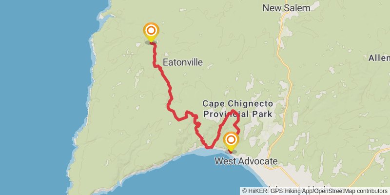 Cape Chignecto Coastal Loop stage 3 Map