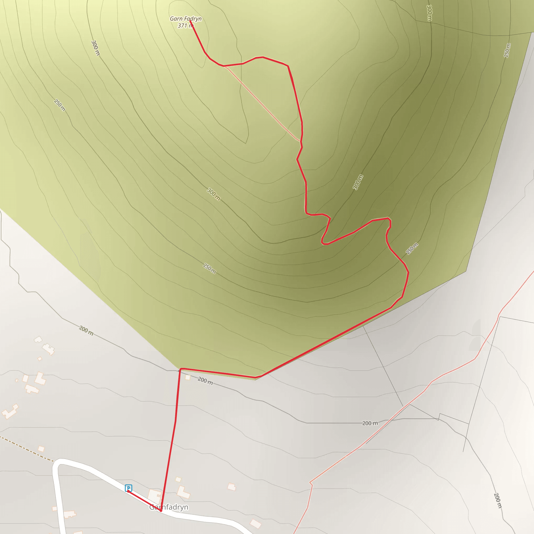 Carn Fadryn Hillfort from Garnfadryn mobile static map