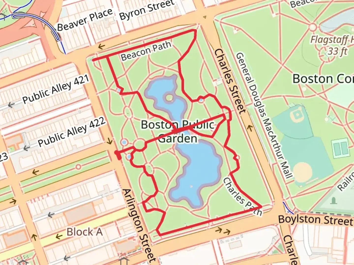 An image depicting the trail The Lagoon Loop - Arlington and its surrounding area.
