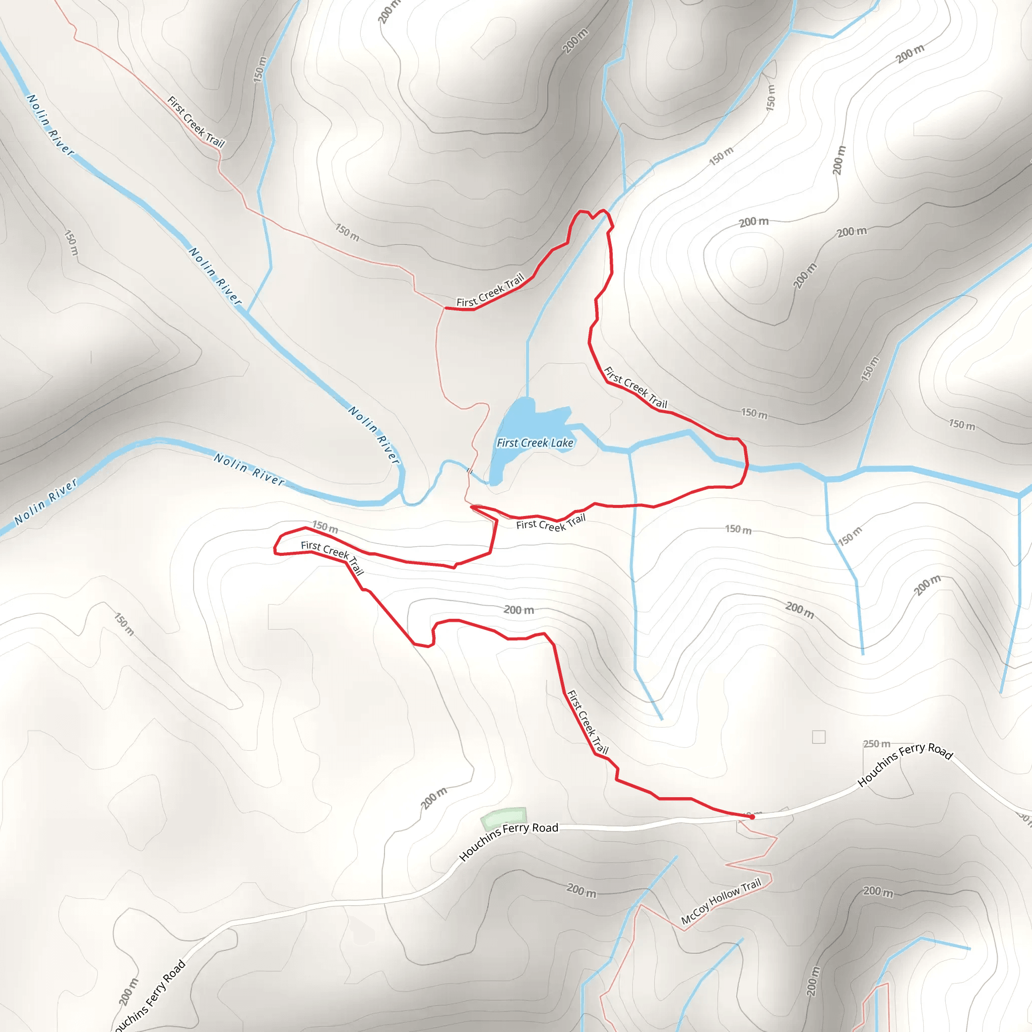 First Creek Lake Trail mobile static map