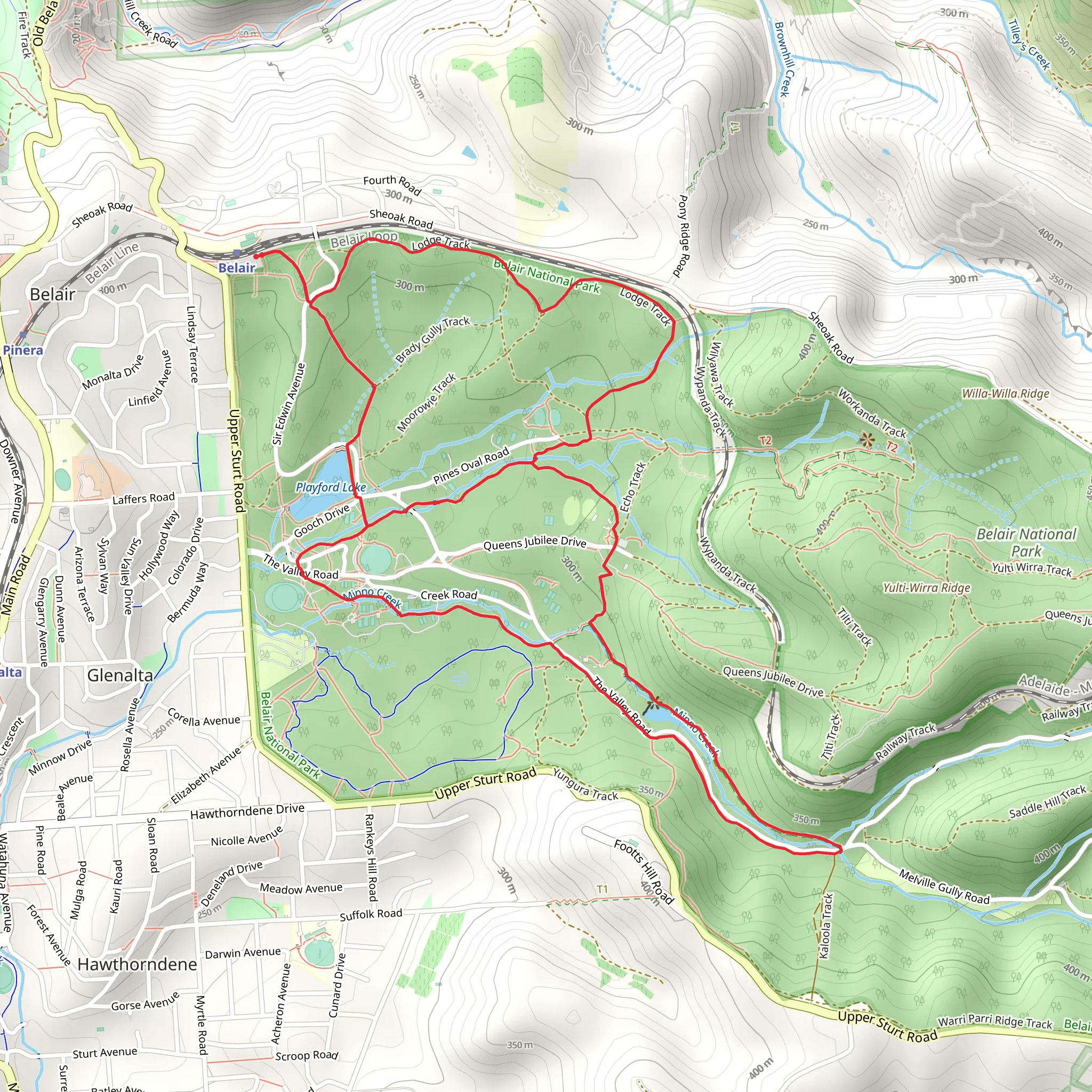 Belair National Park Loop Walk mobile static map