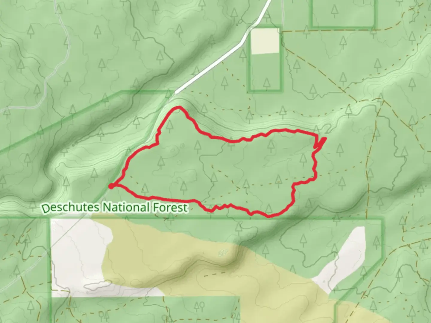 An image depicting the trail Peterson Ridge Trail and its surrounding area.
