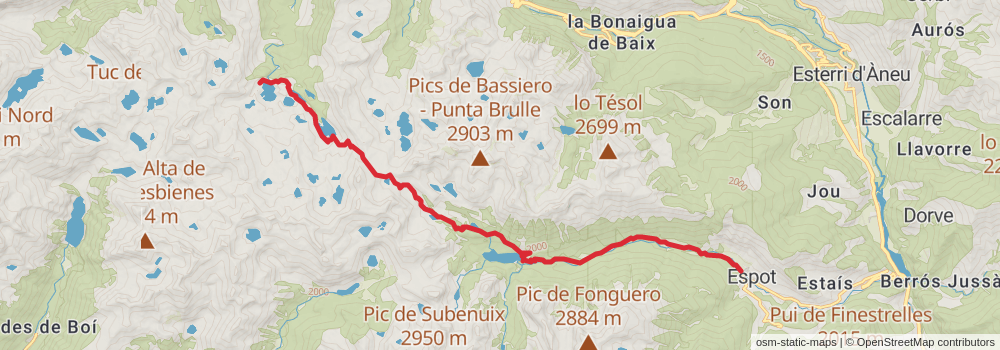 GR 11 Senda Pirenaica Cataluña stage 3 Map