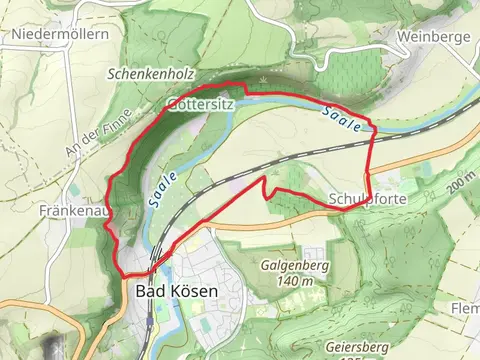 Köppelberg and Saale Loop via Am Fischhaus
