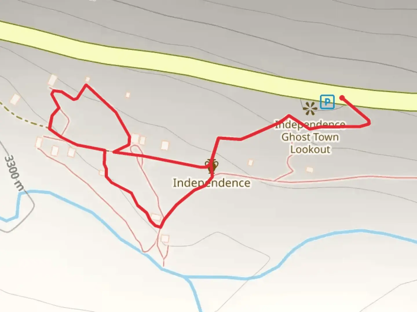 An image depicting the trail Roaring Fork River Loop and its surrounding area.