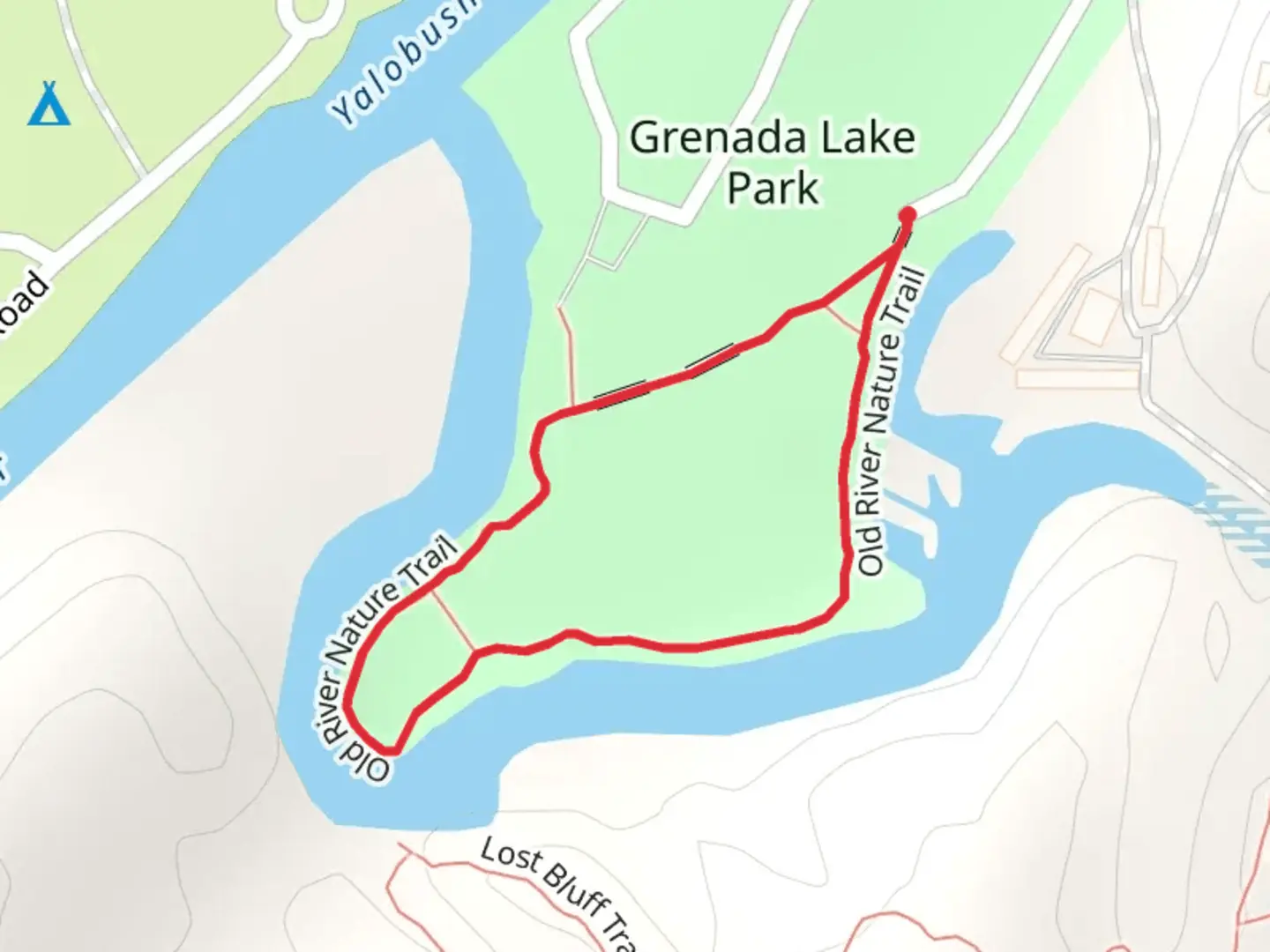 An image depicting the trail Old River Nature Loop Trail and its surrounding area.
