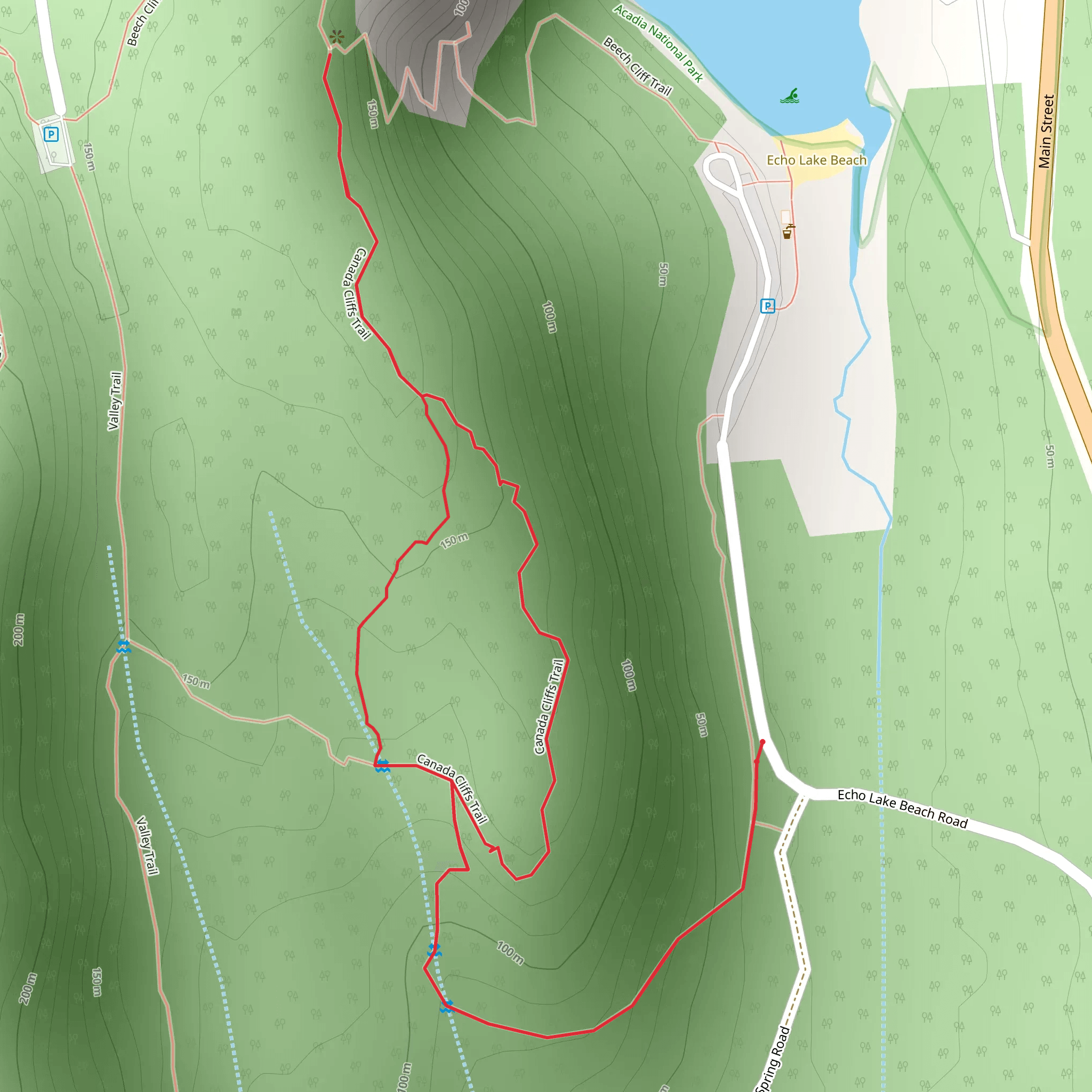 Canada Cliffs Trail mobile static map