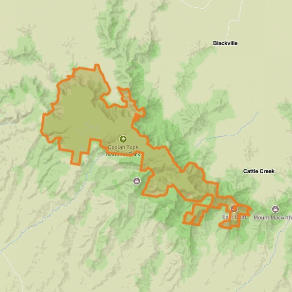 Coolah Tops National Park mobile static map