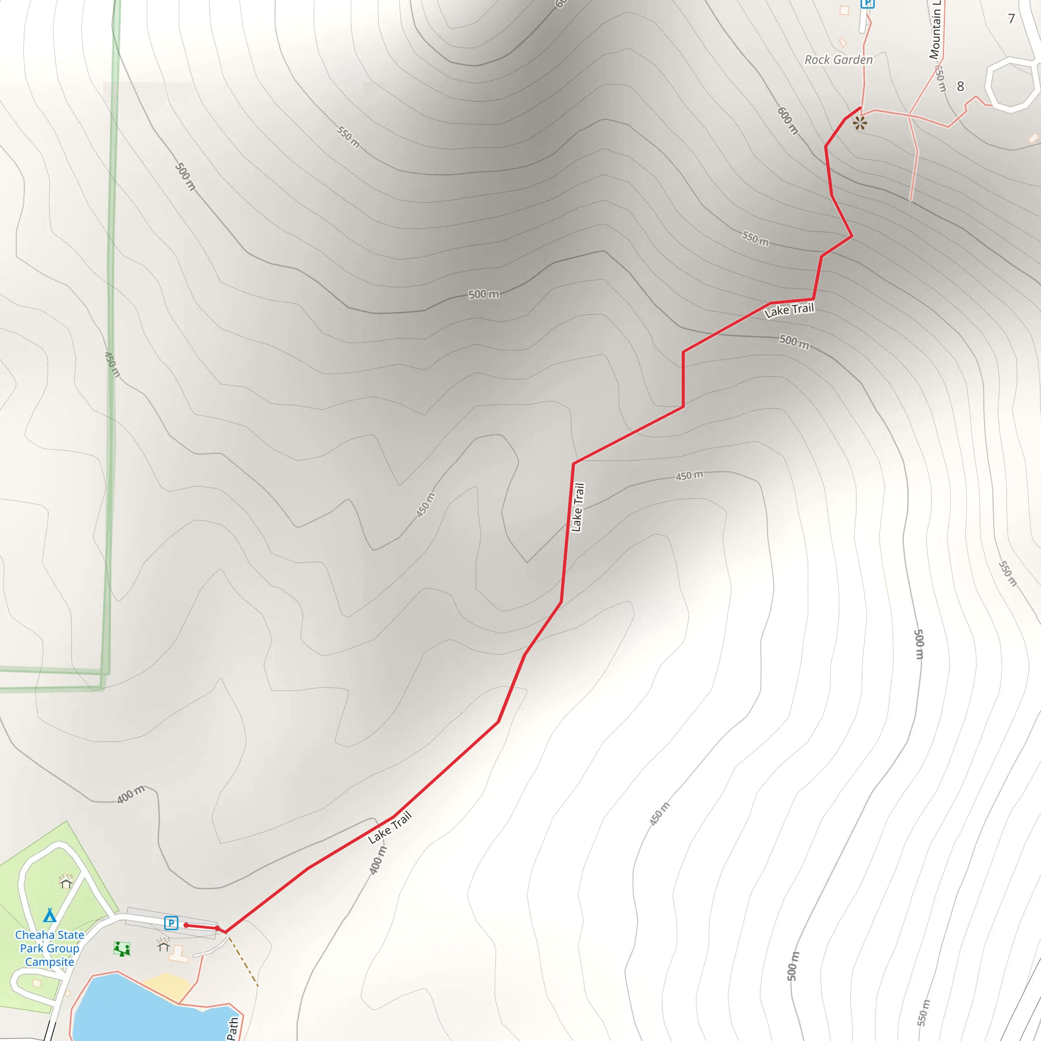 Lake Trail - Cheaha Lake mobile static map