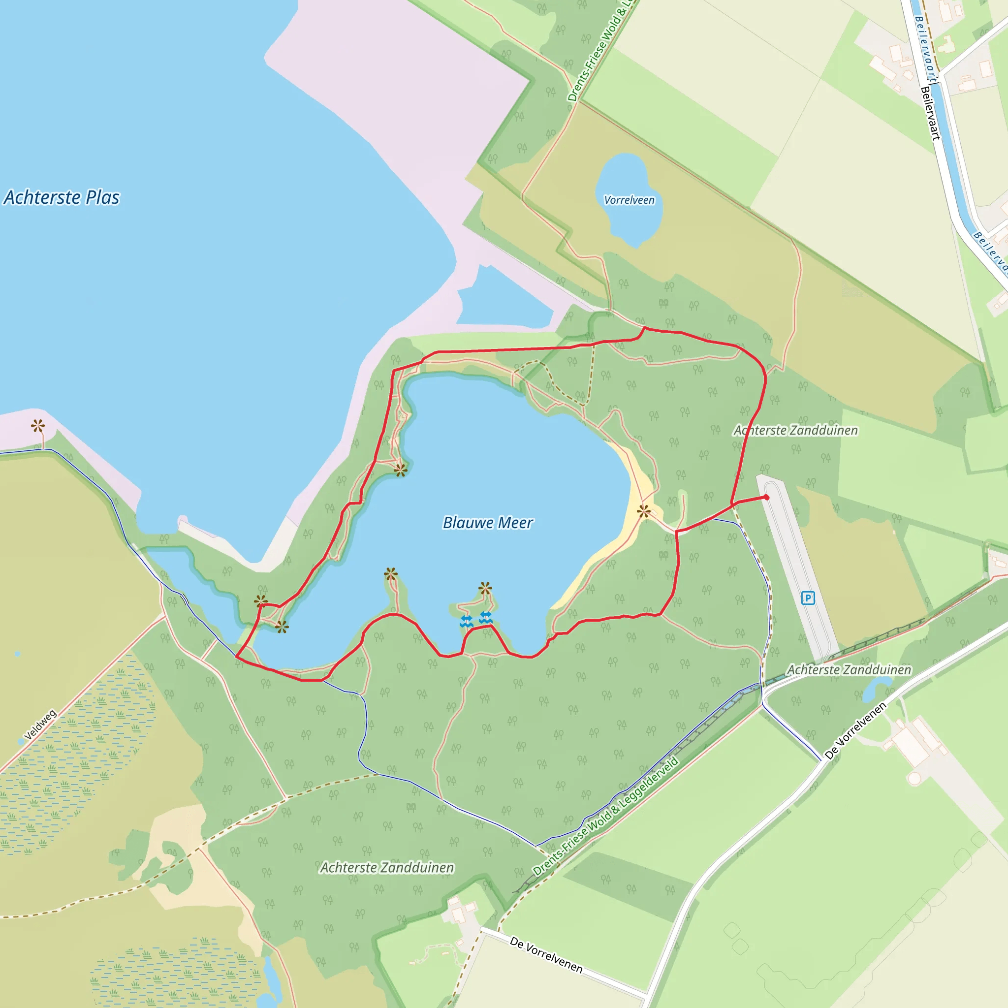 Blauwe Meer Loop mobile static map