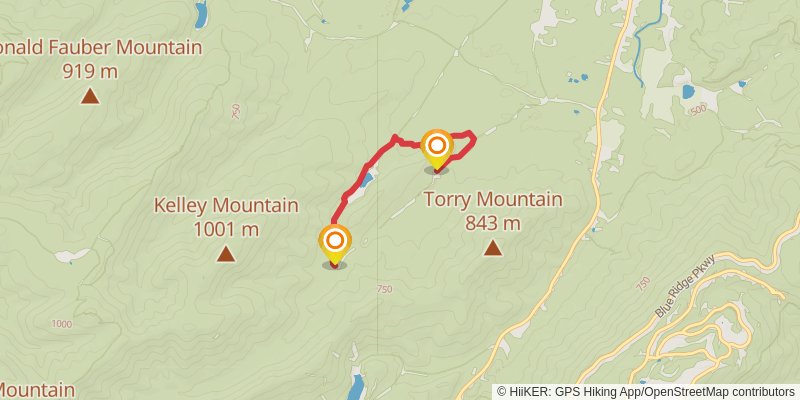 Torry Ridge - Mills Creek Loop alt 2 Map