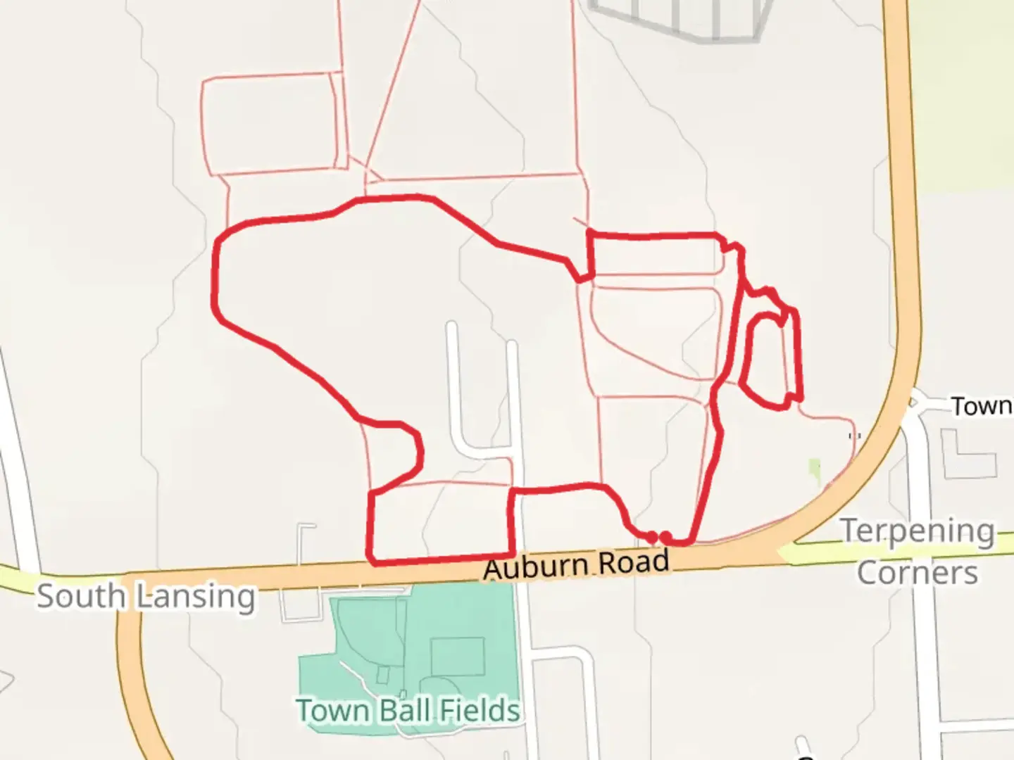 An image depicting the trail Lansing Center Loop Trail and its surrounding area.