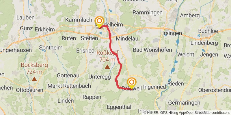 Crescentia - Pilgerweg stage 4 Map