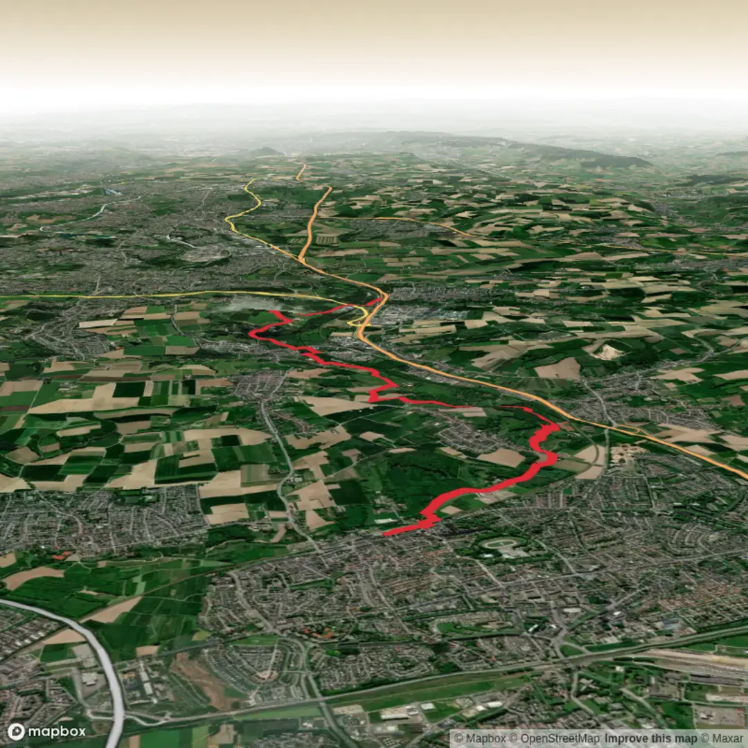 An image depicting the trail Visvijver der Oude Markt and Mulderplas via Schinnen and Nuth Nu01 Droepnaasroute and its surrounding area.