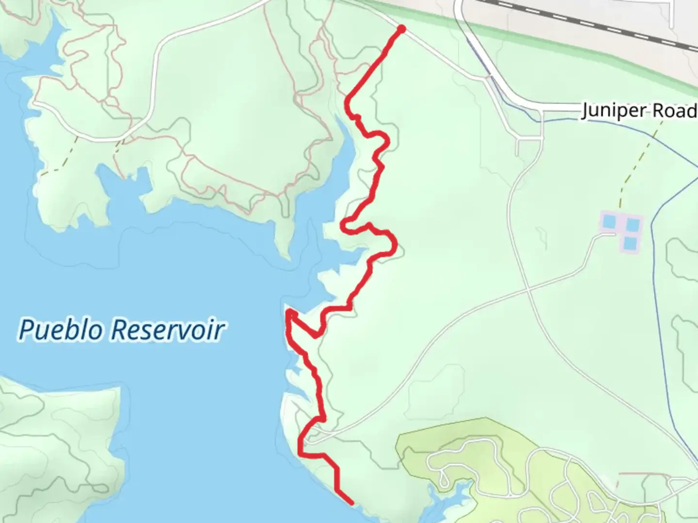 An image depicting the trail Pueblo Reservoir East Shore Walk and its surrounding area.