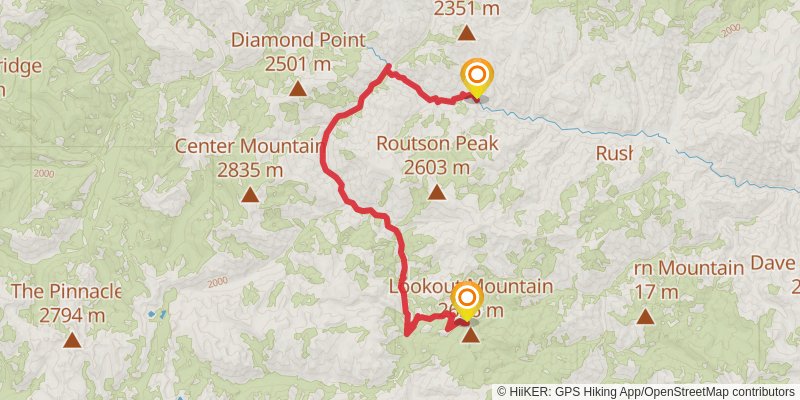 Idaho Centennial Trail alt 3 Map