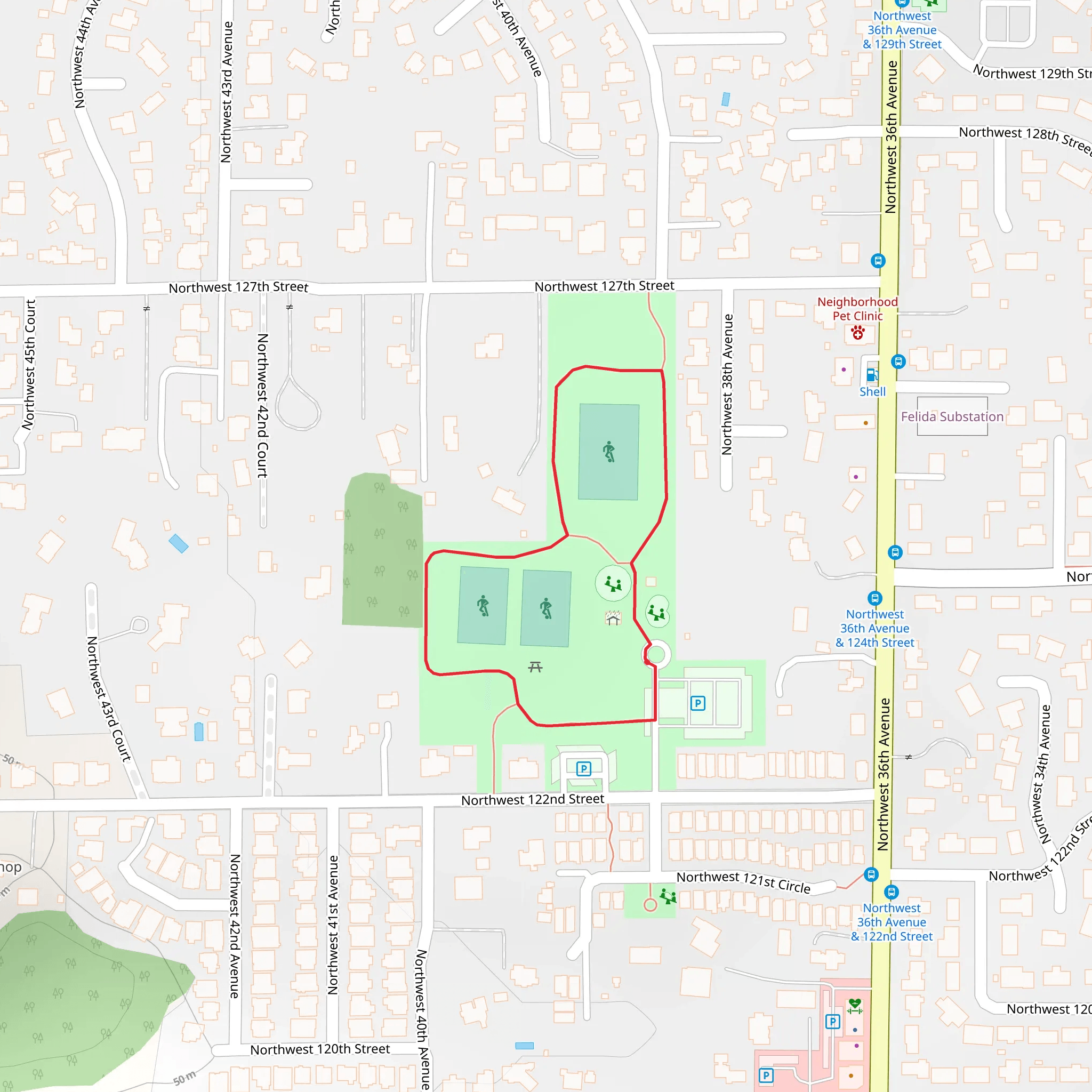 Northwest 122nd Street Loop mobile static map