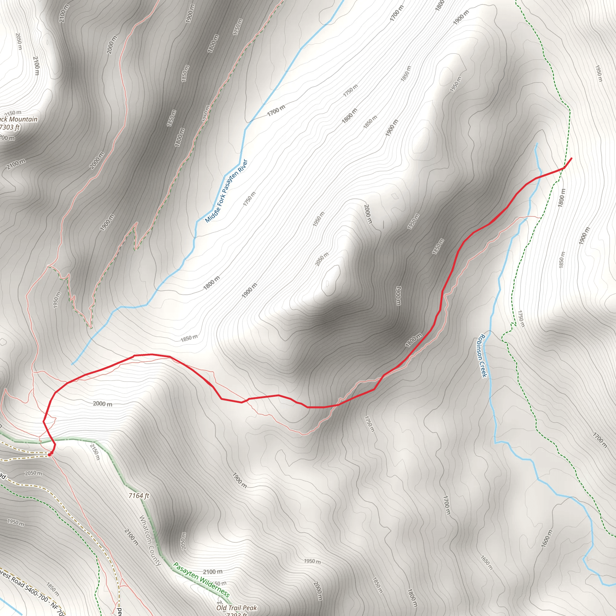 Slate Pass Trail mobile static map
