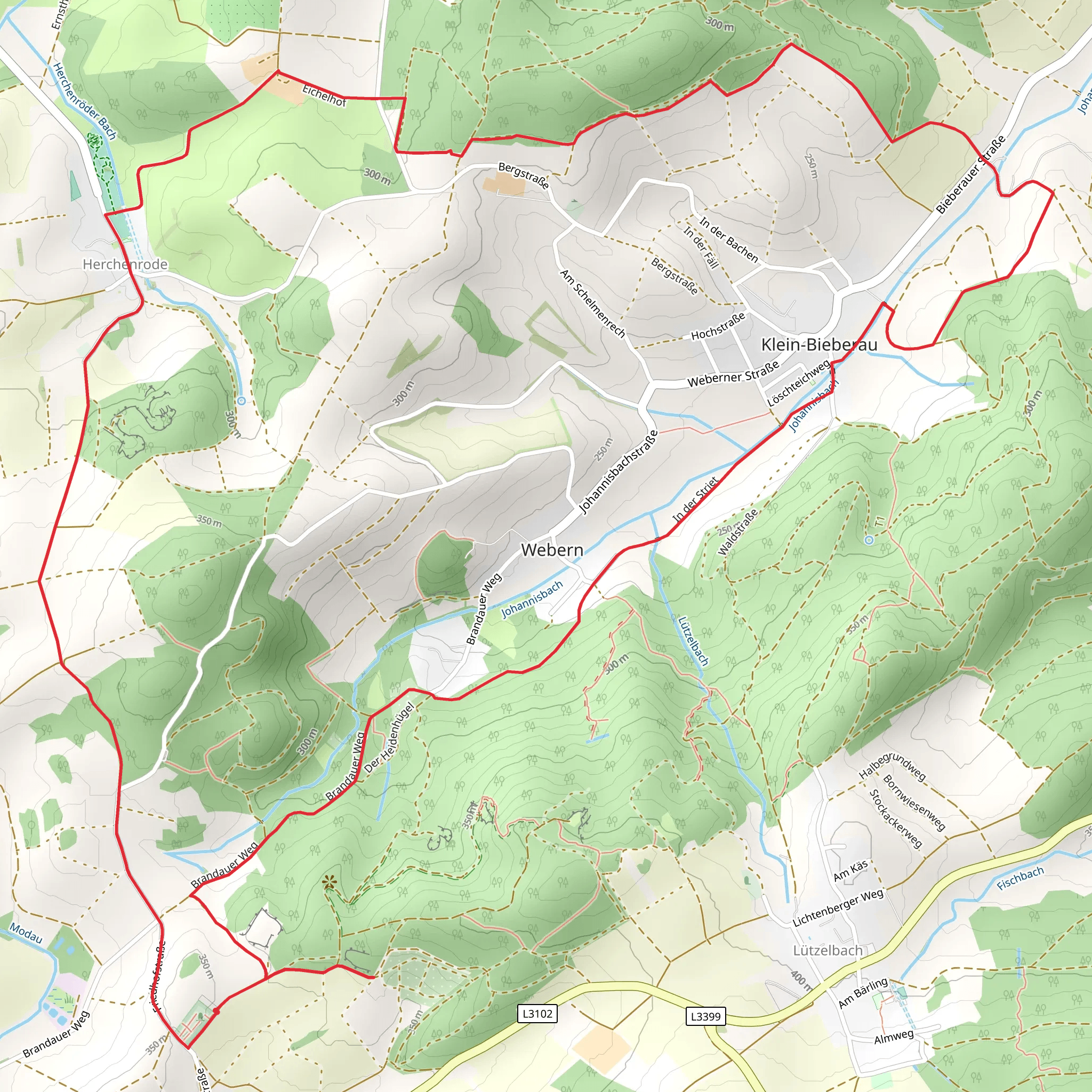 Herchenrode Brandau Loop mobile static map