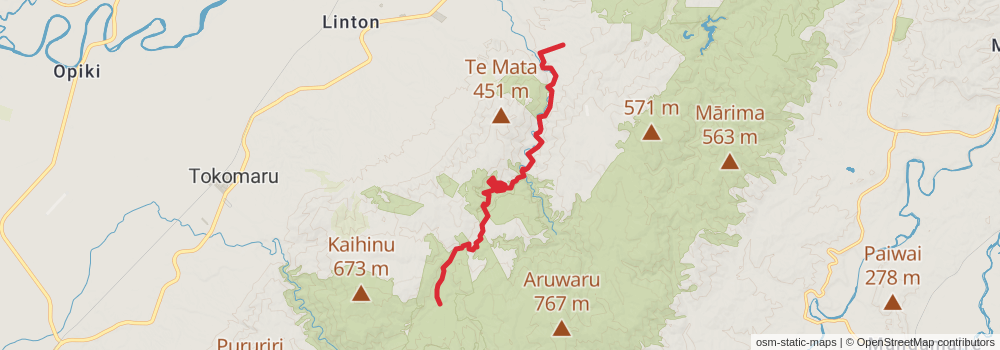 Te Araroa Trail stage 81 Map