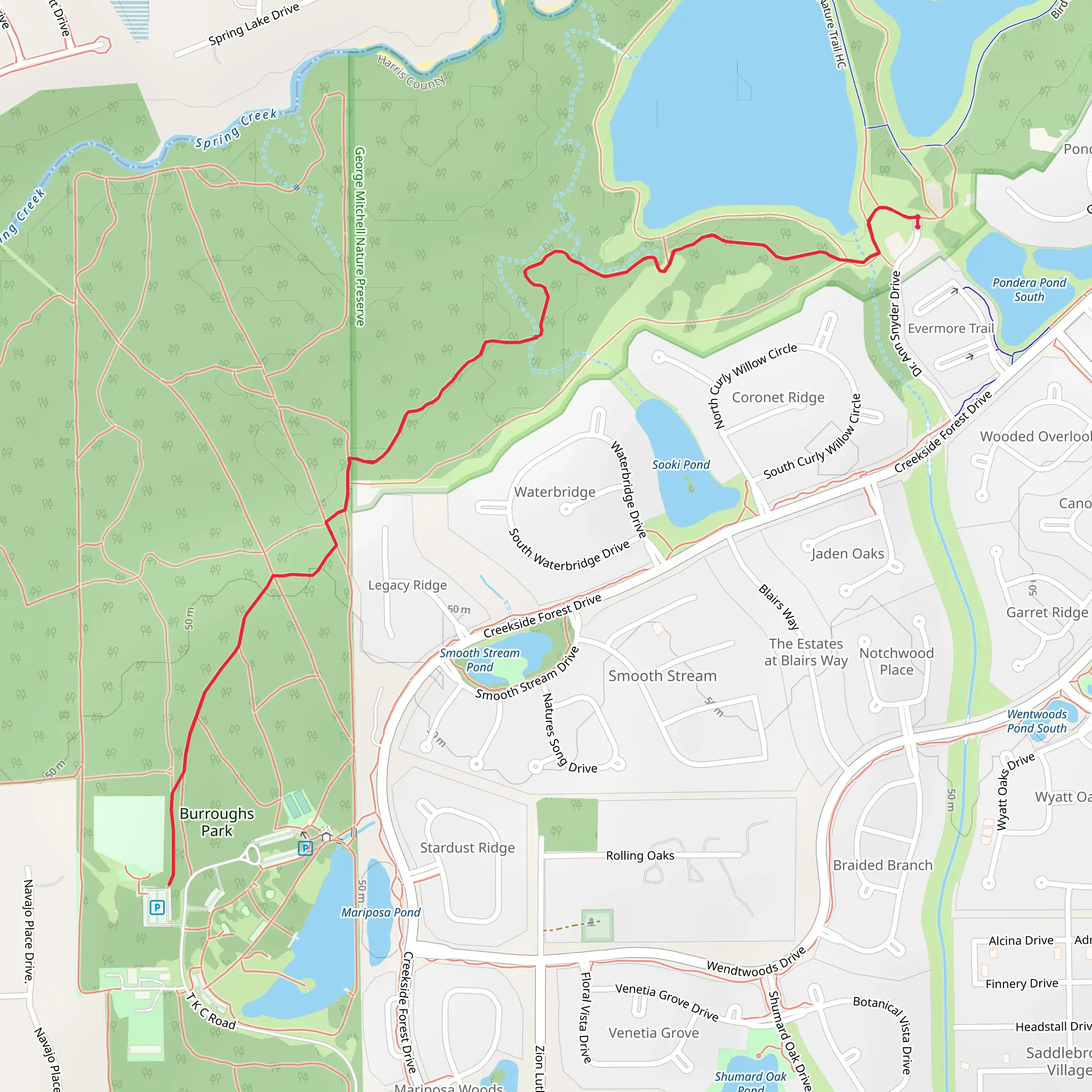 Burrough Extension and Burrough Park mobile static map