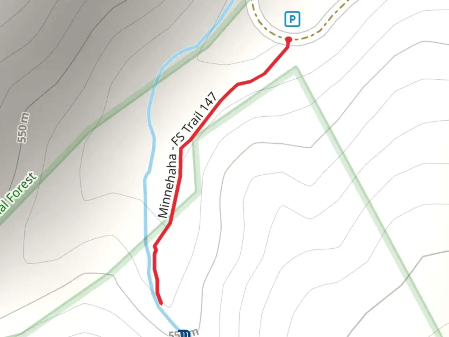 An image depicting the trail Minnehaha and its surrounding area.