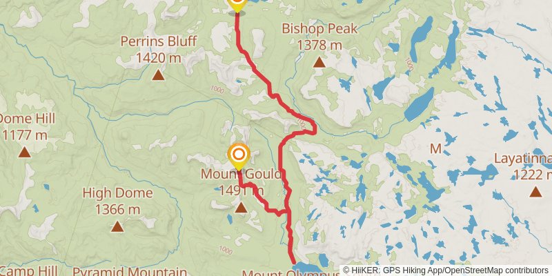 Overland Track - Julie and Darren stage 8 Map