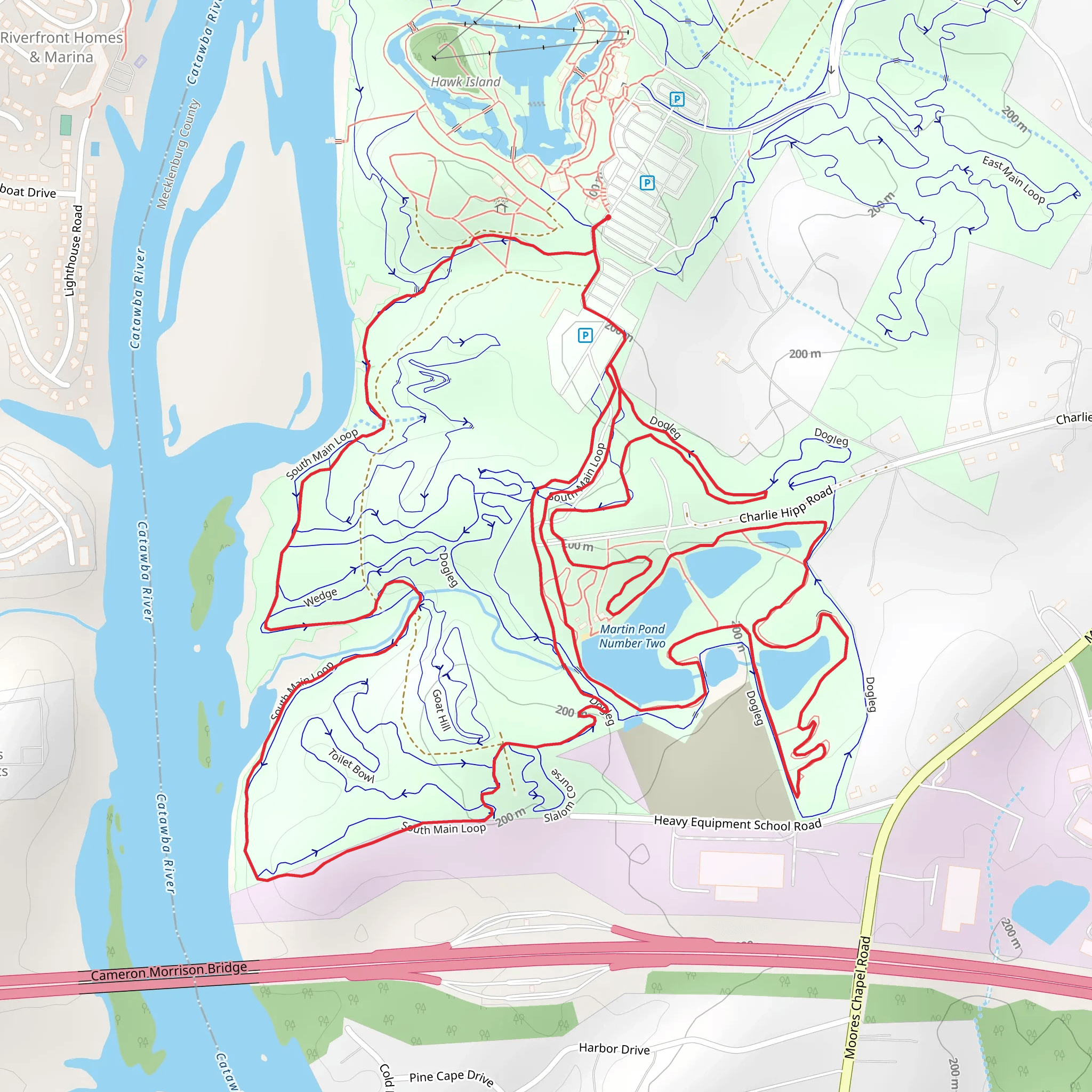 North, South and Lake Loop mobile static map